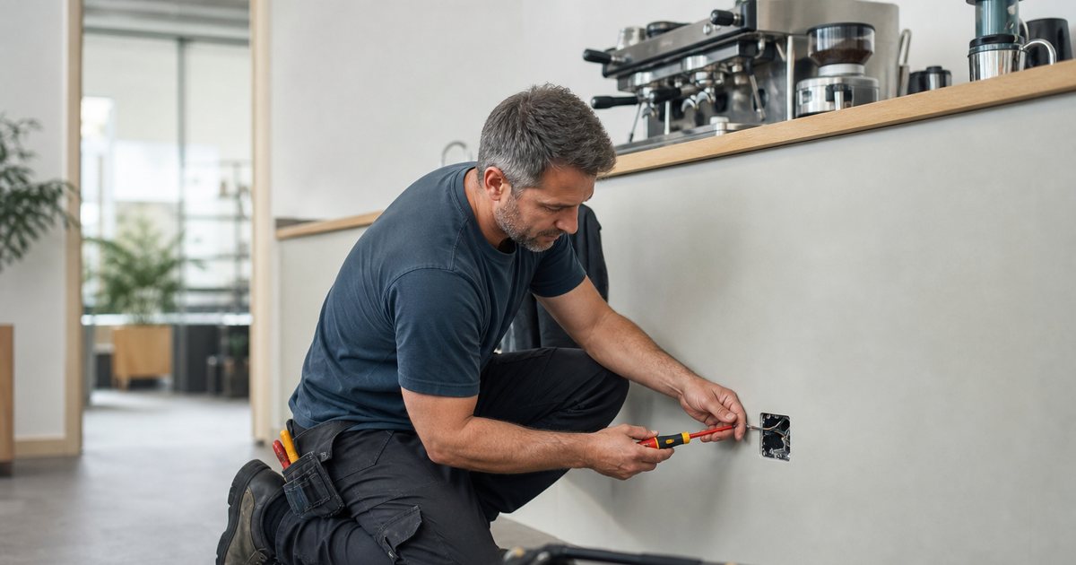 How do you prepare the electrical circuit for a commercial grade espresso machine at home?